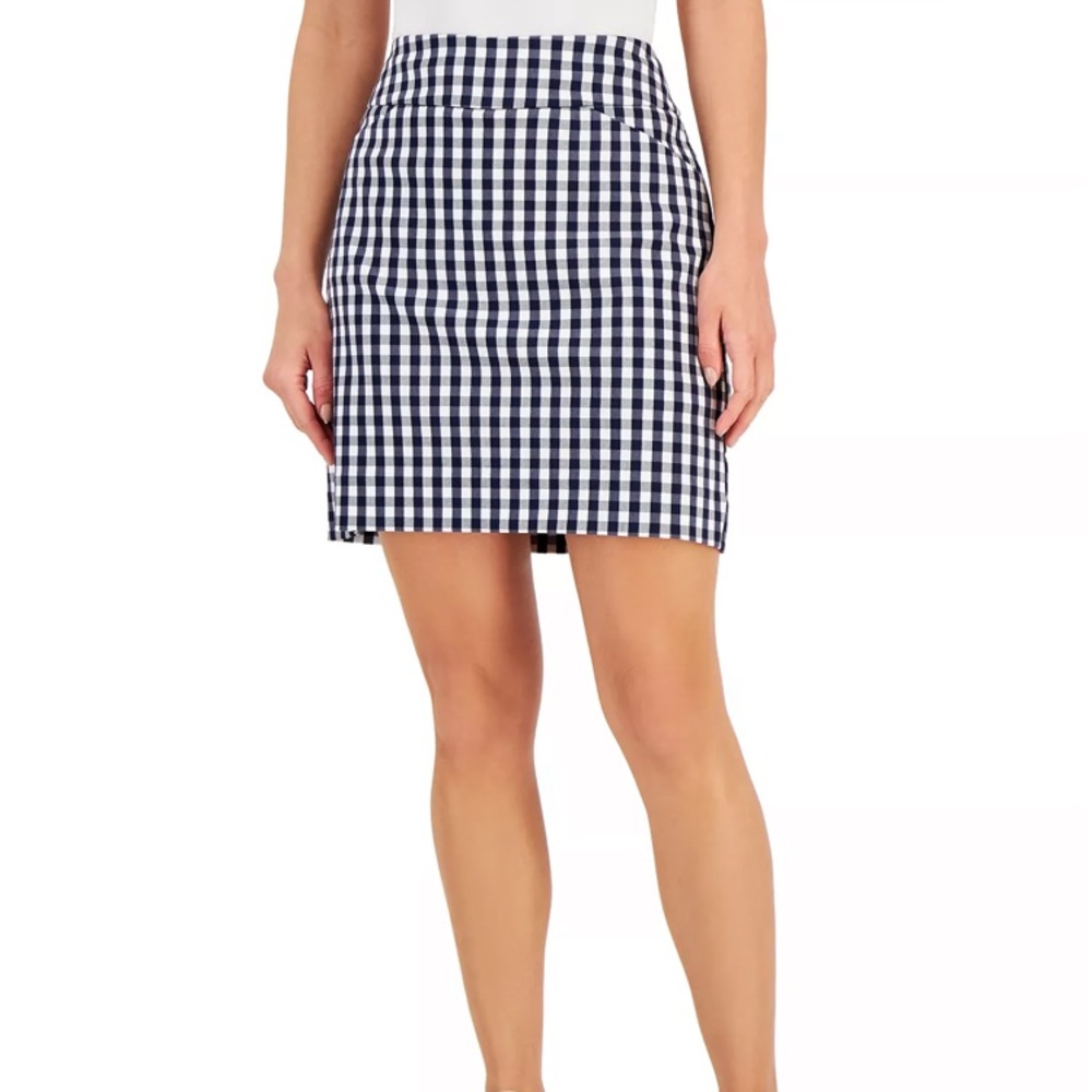 NWOT Charter Club Petite Gingham Skort